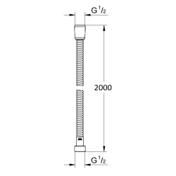 Flexible métal double agrafage 200 cm