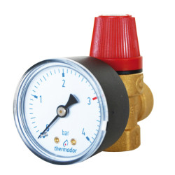 Soupape de Sureté ZM - 3/4"F3 bar - avec Manomètre