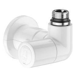 Robinet thermostatisable double équerre gauche blanc M23x1,5
