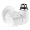 Robinet thermostatisable double équerre gauche blanc M23x1,5