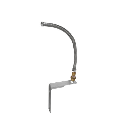 Kit de pose pour vase solaire 3/4"flexible INOX, support, raccord rapide