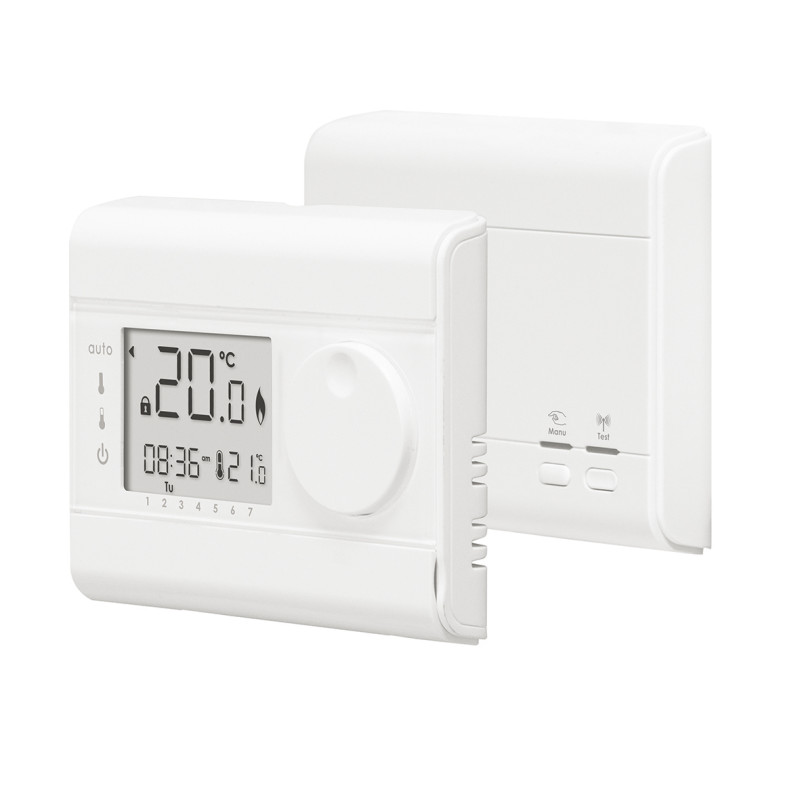 Thermostat d'ambiance Hebdo radio+5°Cà +30°C, radio, à piles