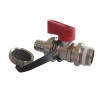 Robinet de Vidange 1/2" à embout anneléjoint PTFE ou EPDM et bouchon