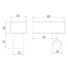 Applique mural orientable square