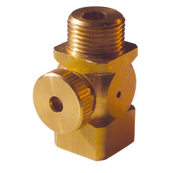 Robinet Isolement 3/8" à molette pour manomètre, hrydromètre