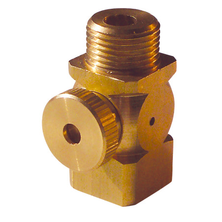 Robinet Isolement 3/8" à molette pour manomètre, hrydromètre