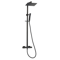 Colonne de douche thermostatique PVD noir mat