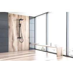 Colonne de douche thermostatique PVD noir mat