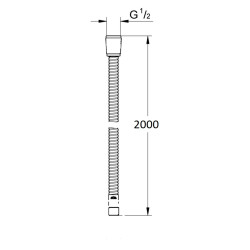 Flexible métal double agrafage 200 cm m15100 f1/2