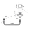 Inverseur complet du bain-douche 3 trous 88011a