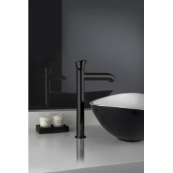 Mitigeur lavabo rehaussé TROPIC PVD black