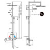 Colonne bain-douche thermostatique dax