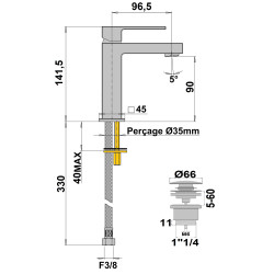 Mitigeur lavabo small DAX