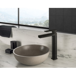 Mitigeur lavabo rehaussé DAX PVD black