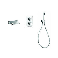 Formule bain-douche thermostatique encastrée - bec cascade DAX