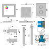 Ensemble douche rain light quadro chromo version interrupteu