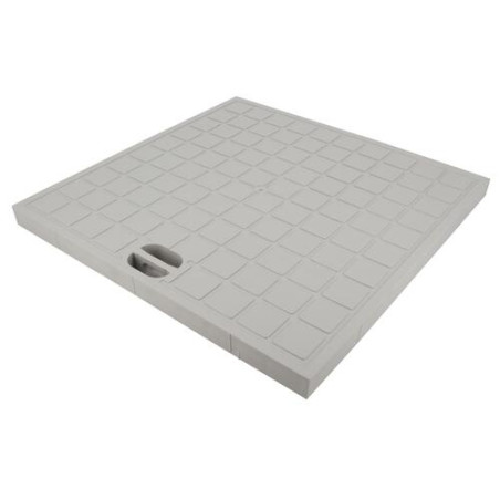 Tampon léger 38x38, pour regard pluvial 40x40x40 cm, gris clair