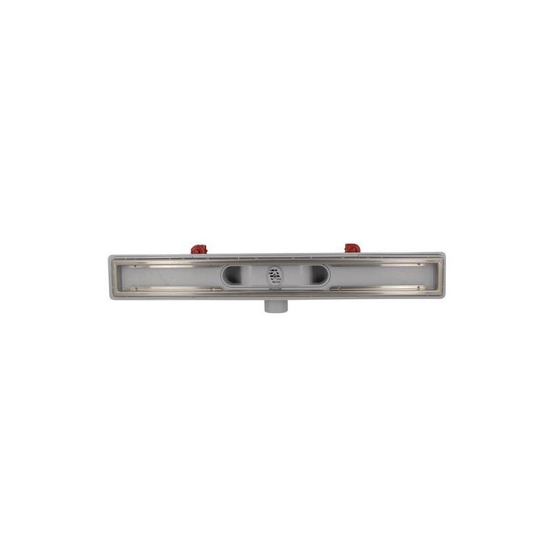 Caniveau de douche DOCIA®XS, faible hauteur, avec grille réversible l., corps l., sans natte 50 mm