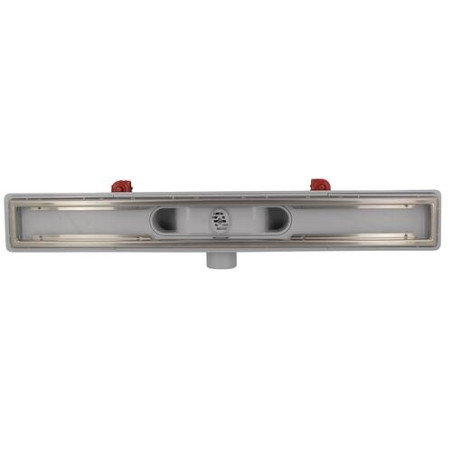 Caniveau de douche DOCIA®XS, faible hauteur, avec grille réversible l., corps l., sans natte 50 mm