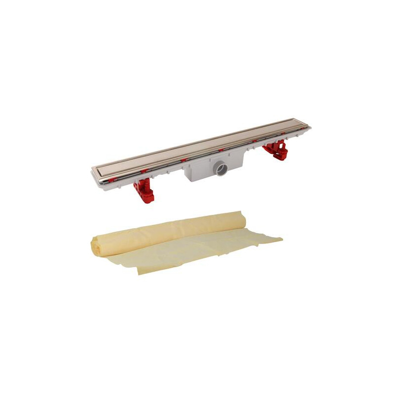 Caniveau douche grille rever+natte