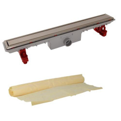 Caniveau douche grille rever+natte