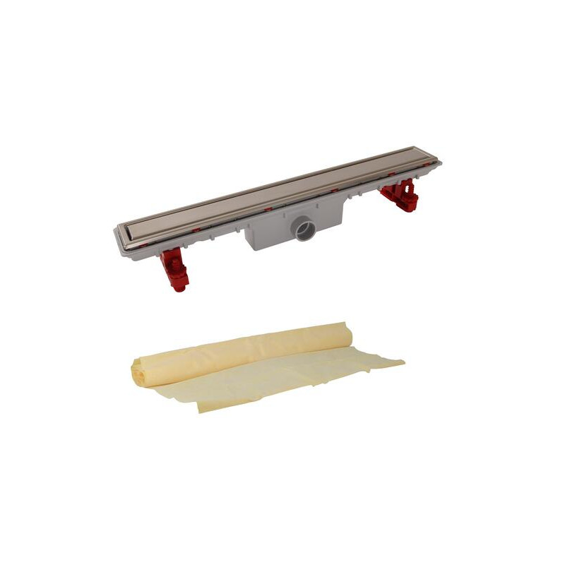 Caniveau douche grille rever+natte