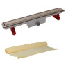 Caniveau douche grille rever+natte