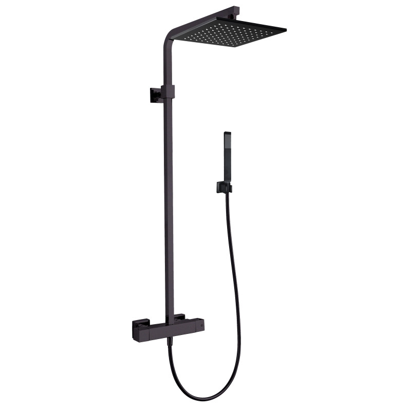 Colonne de douche thermostatique DAX noir mat PVD