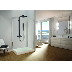 Colonne de douche thermostatique DAX noir mat PVD