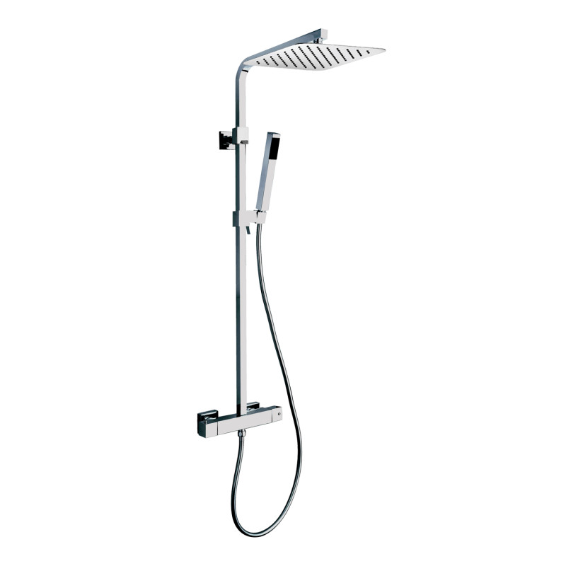 Colonne de douche TANK 250 laiton, mitigeur thermostatique