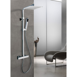 Colonne de douche TANK 250 laiton, mitigeur thermostatique