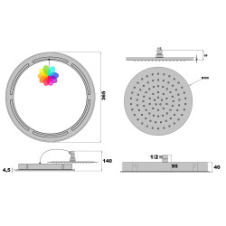 Rain light techno version chromotherapie interrupteur