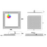 Rain light square version chromotherapie interrupteur