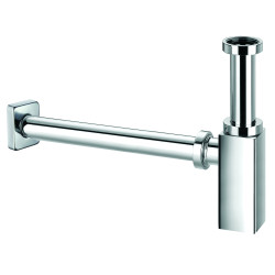 Siphon lavabo tasse carré chromé