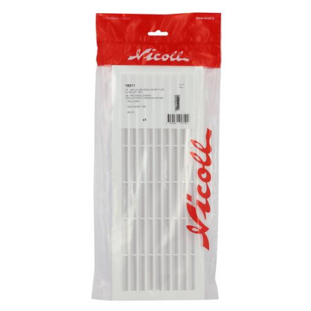 Grille men.réglem.rect.200 avec moustiquaire .sch