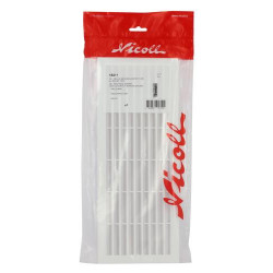 Grille men.réglem.rect.200 avec moustiquaire .sch