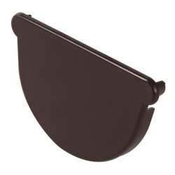 Fond symétrique de gouttière TECHTAN®, gouttière demi-ronde à joints LG16 marron