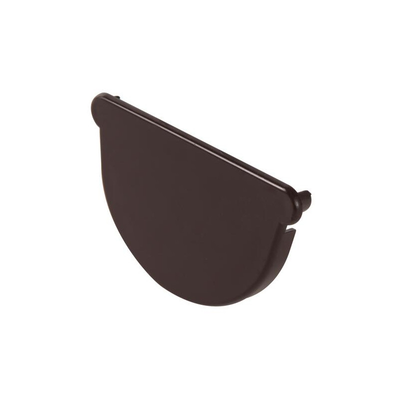 Fond symétrique de gouttière TECHTAN®, gouttière demi-ronde à joints LG16 marron