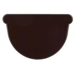 Fond symétrique de gouttière TECHTAN®, gouttière demi-ronde à joints LG16 marron
