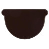 Fond symétrique de gouttière TECHTAN®, gouttière demi-ronde à joints LG16 marron