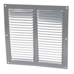 Grille d'aération carrée en aluminium anodisé gris pour persienne
