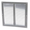Grille d'aération carrée en aluminium anodisé gris pour persienne