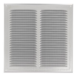 Grille d'aération carrée en aluminium anodisé gris pour persienne