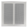 Grille d'aération carrée en aluminium anodisé gris pour persienne