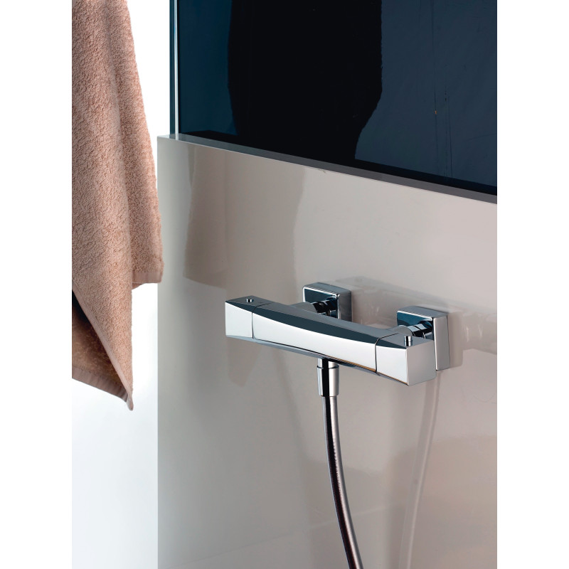 Mitigeur thermostatique square de douche nu f2