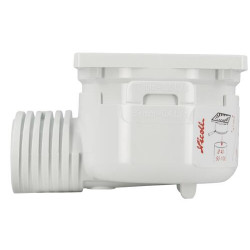 Siphonnette sortie verticale avec grille inox carrée et adaptateur