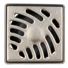 Siphonnette sortie verticale avec grille inox carrée 10x10 mm, cadre inox