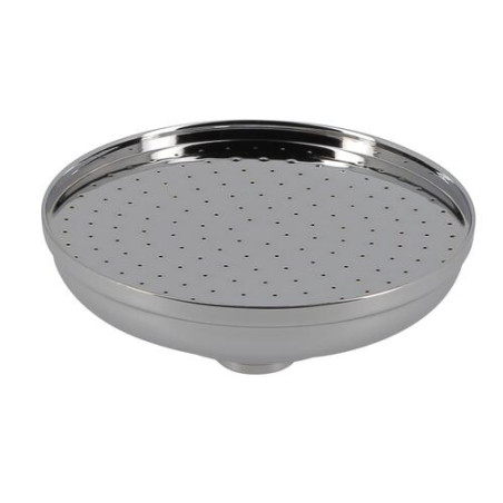 Pomme de douche Ø 120 mm avec galerie, laiton chromé, raccord femelle G 1/2, débit 13,2 l/min