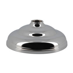 Pomme de douche Ø 120 mm avec galerie, laiton chromé, raccord femelle G 1/2, débit 13,2 l/min