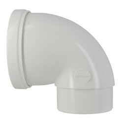 Pipe courte de WC, en PVC blanc, Ø 93, Ø DM mini 85, Ø DM maxi 107